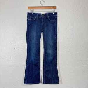 Vtg Y2K Paige Jeans 26 Low Rise‎ Laurel Canyon Bootcut Dark Wash Western Rodeo